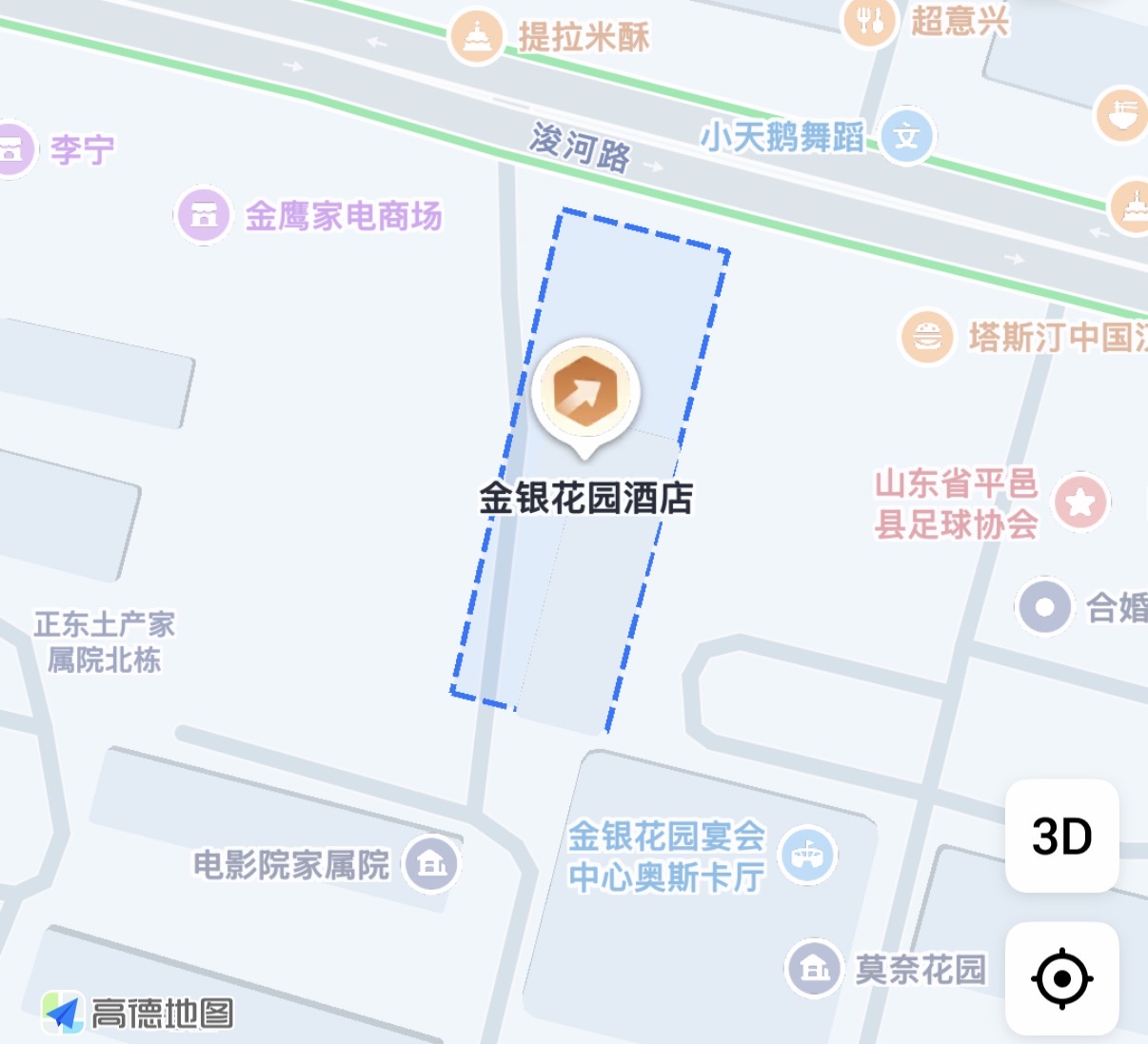 金银花园酒店地图位置